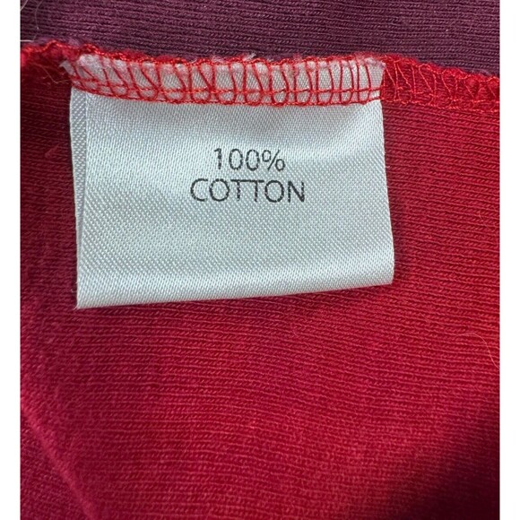 Greater Good Patchwork Boho Top XXL Red Colorful Rainbow Artsy Hippie Raw Edge - Picture 12 of 14